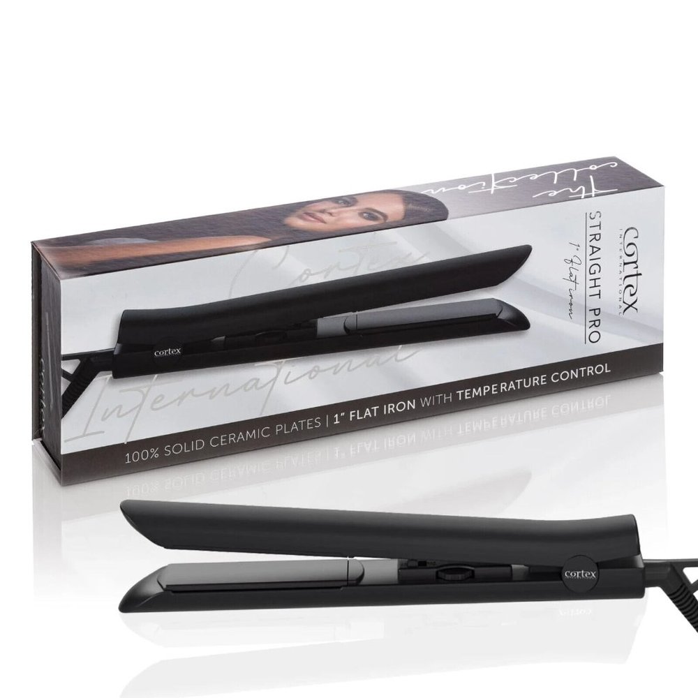 NIB! 1" Ceramic Women's Hair FLAT IRON by Cortex Int'l ‎ (RV $130) - 2 colors